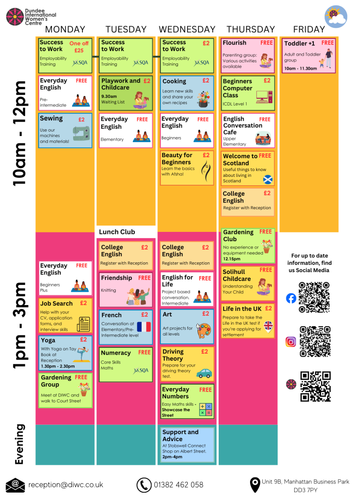 Timetable Nov 24